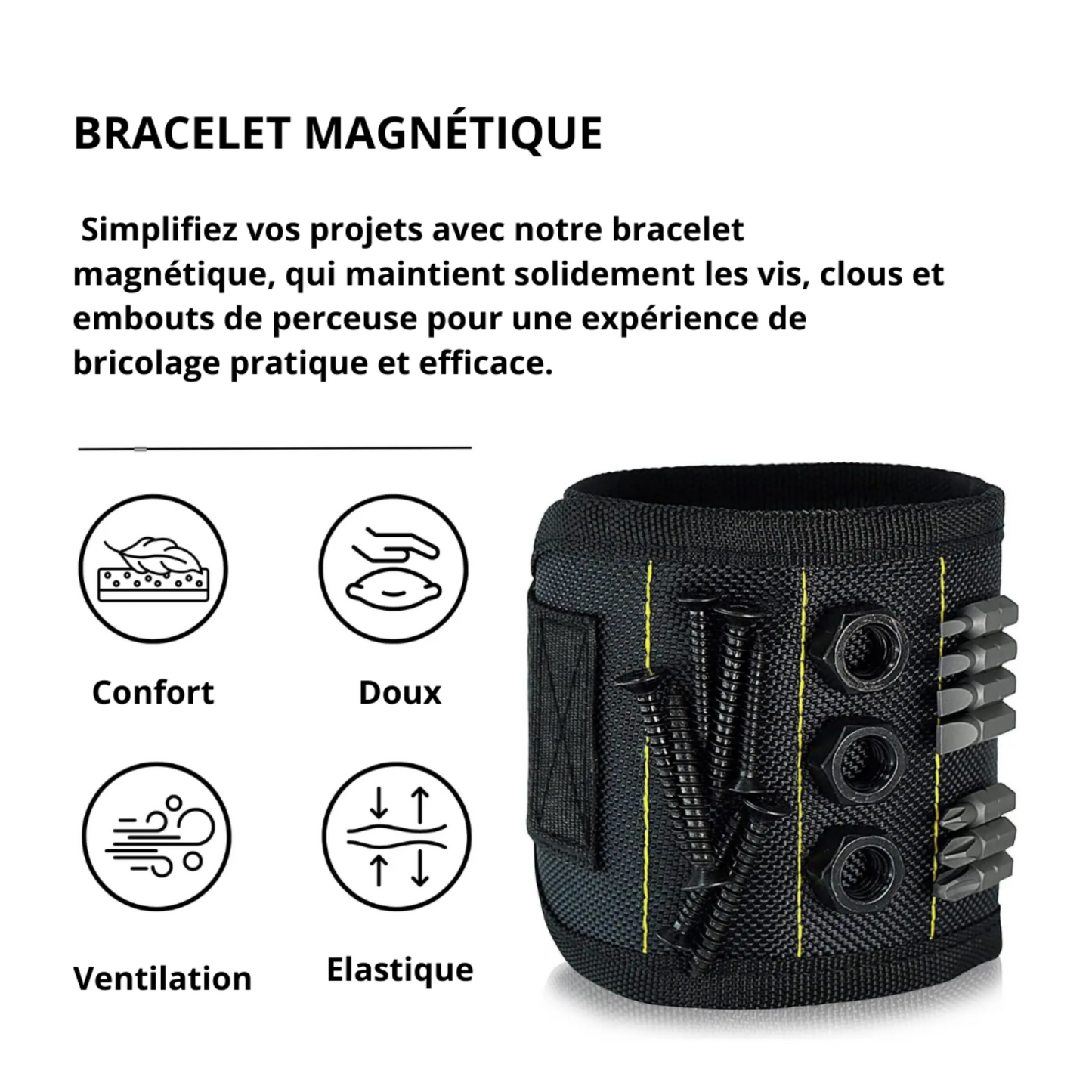 Bracelet magnétique pour vis